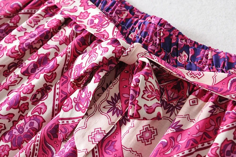Bohemian Vintage Pattern Top and Pants