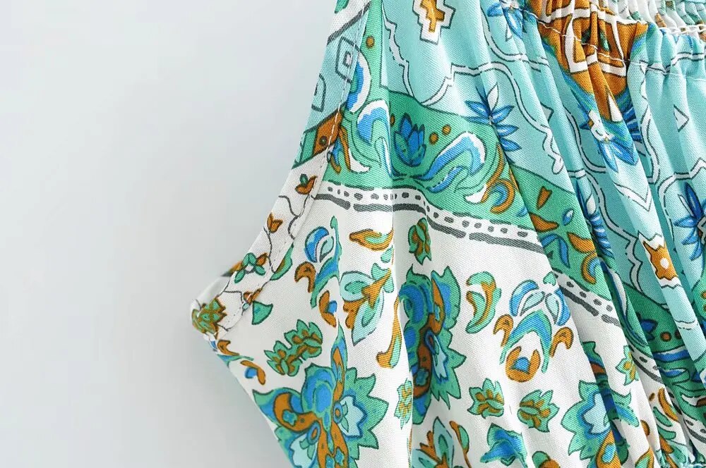 Bohemian Vintage Pattern Top and Pants