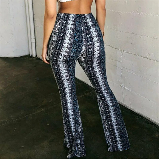 Bohemian Floral Wide Leg Pants - Top Boho