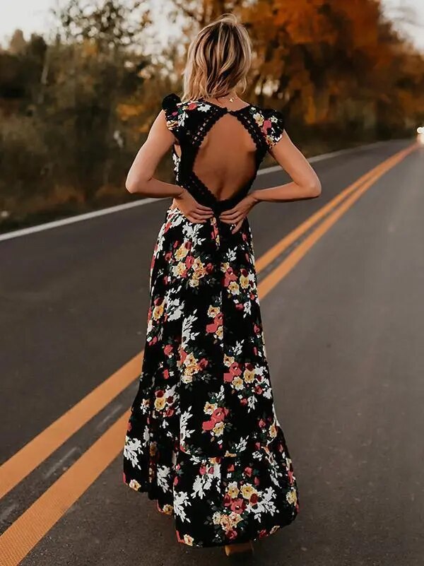 Bohemian Floral Elegant Maxi Dress