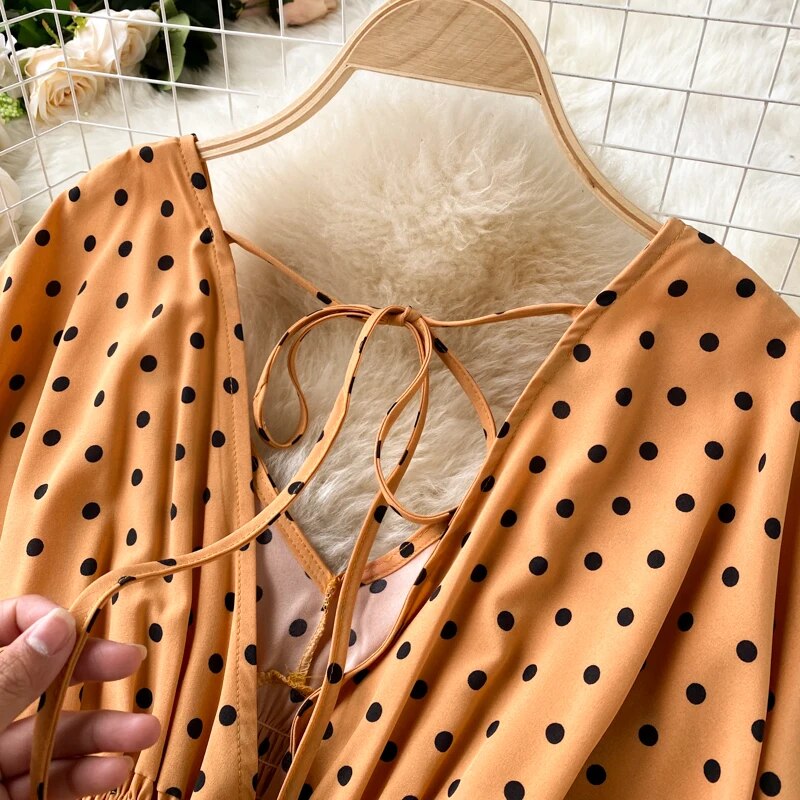 Boho Chic Polka Dot Jumpsuit - Top Boho