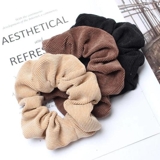 Boho Chic Corduroy Scrunchies - Top Boho
