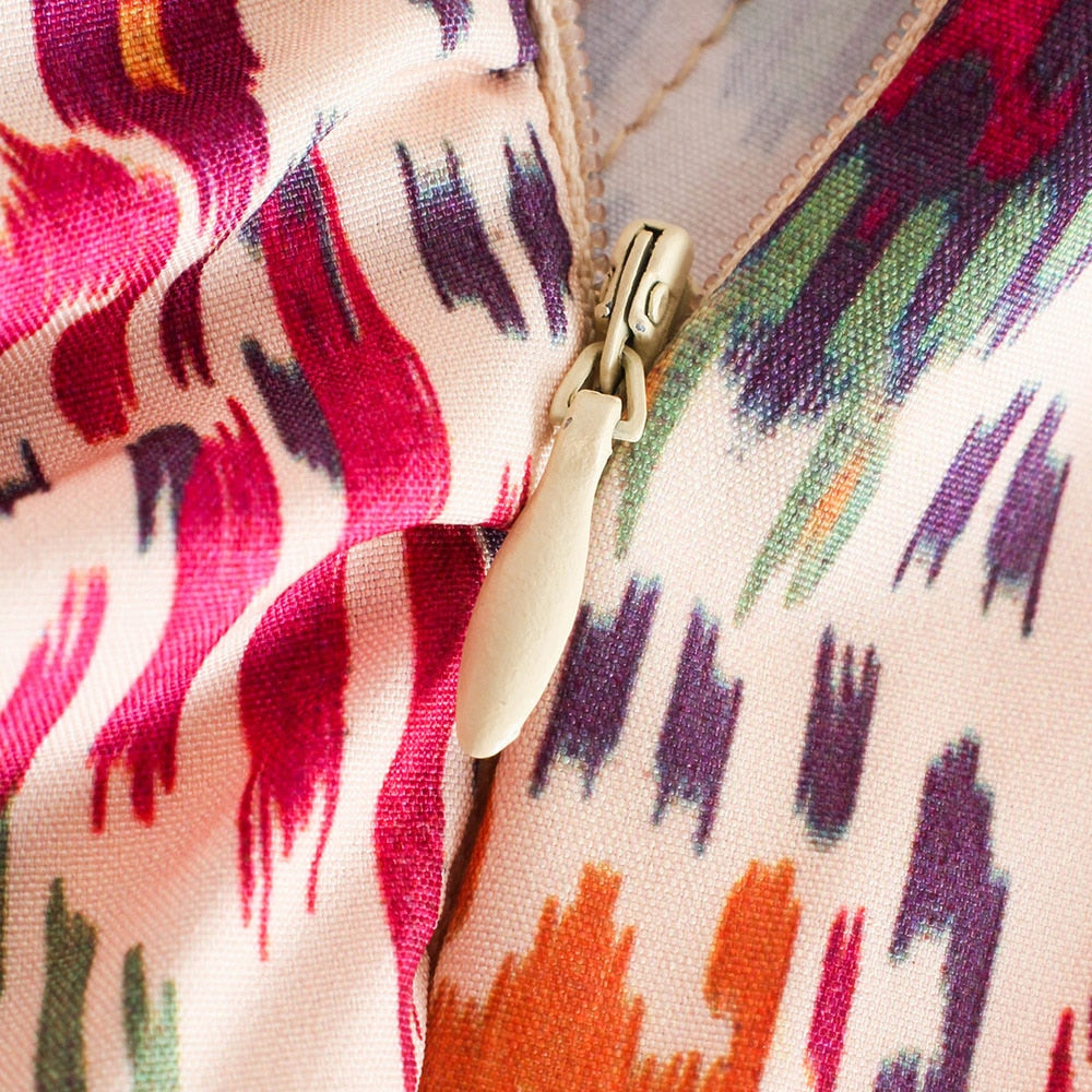 Boho Knotted Totem Print Skirt