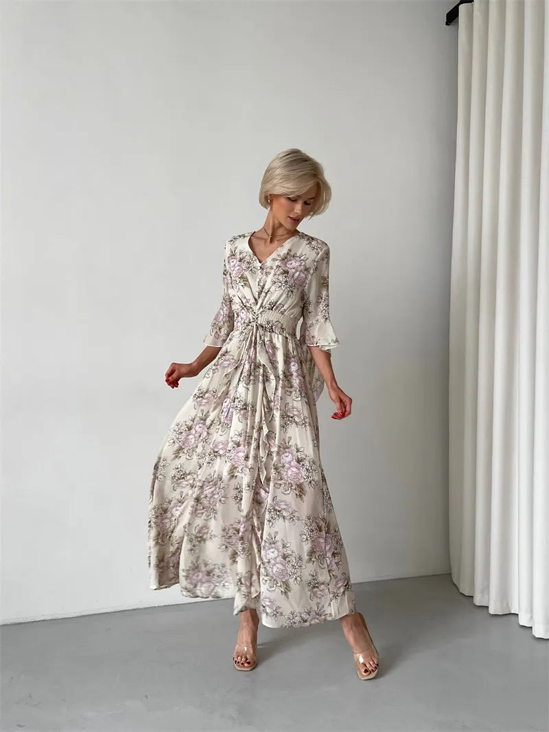 Bohemian Floral Summer Maxi Dresses - Top Boho