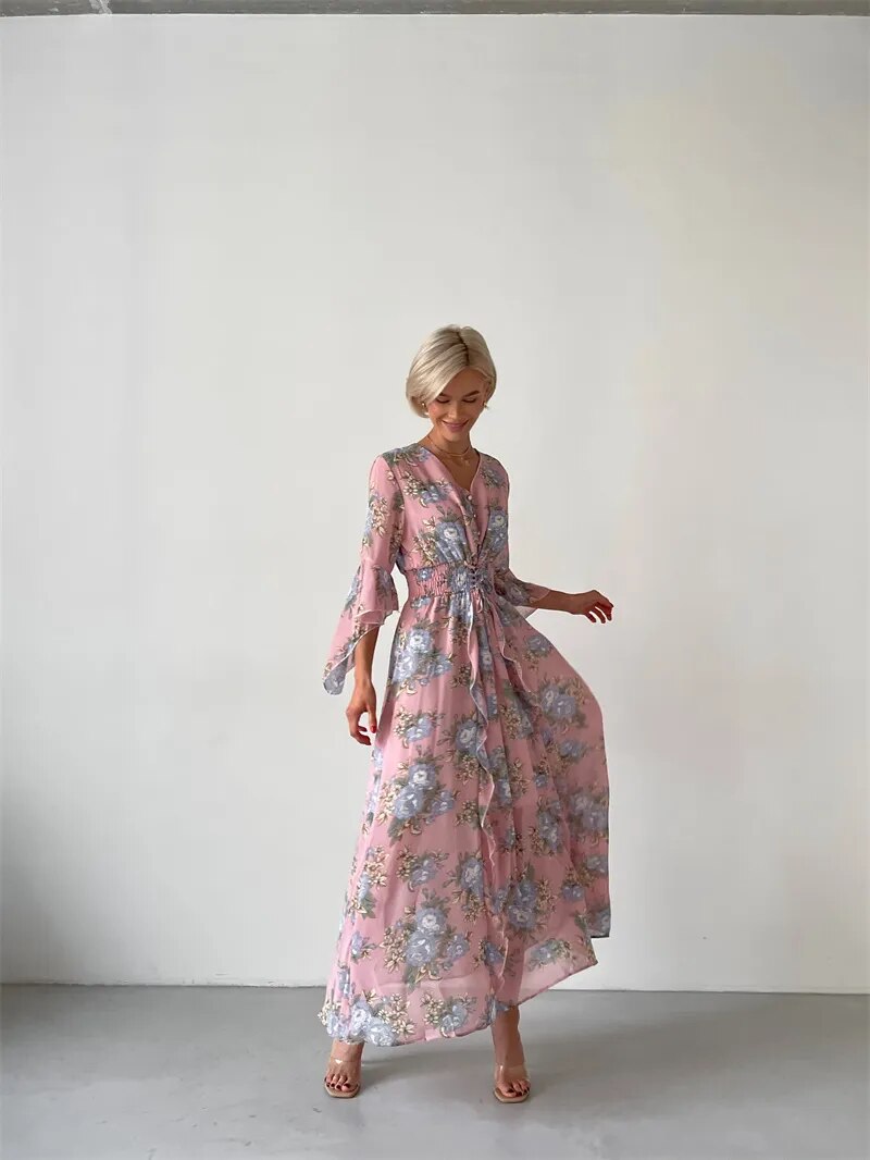 Bohemian Floral Summer Maxi Dresses - Top Boho