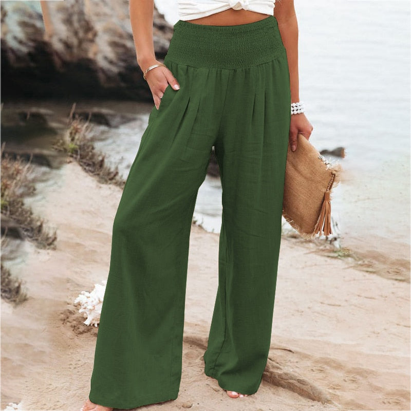 Boho Wide Leg Casual Pants - Top Boho