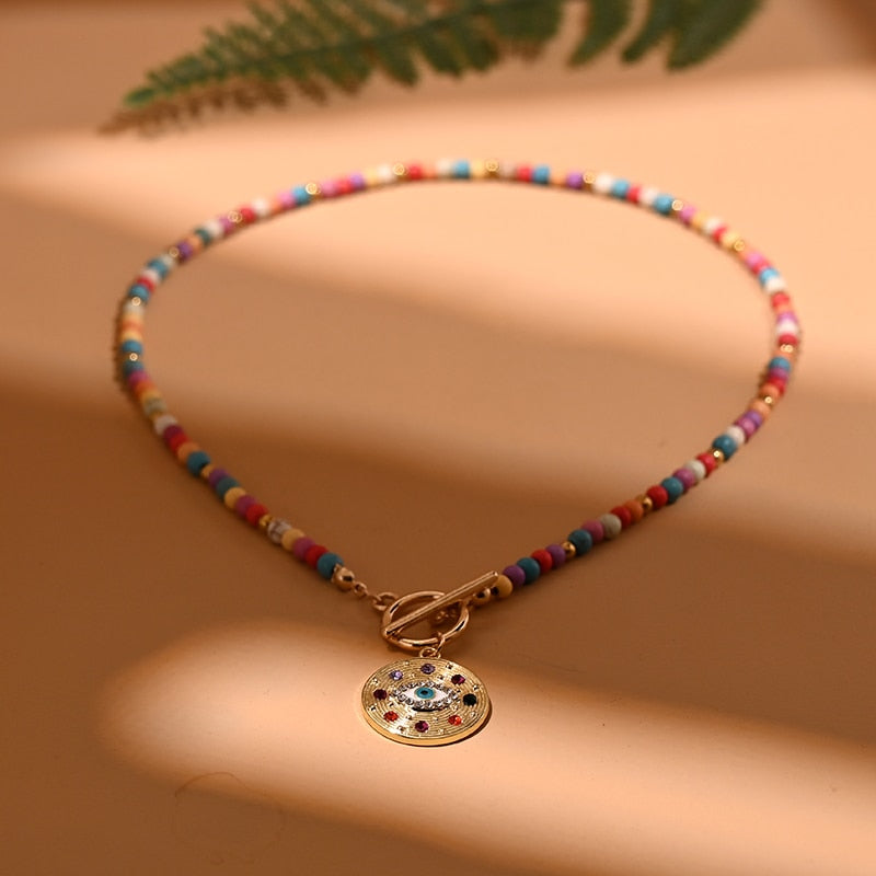 Evil Eyes Beaded Necklaces - Top Boho