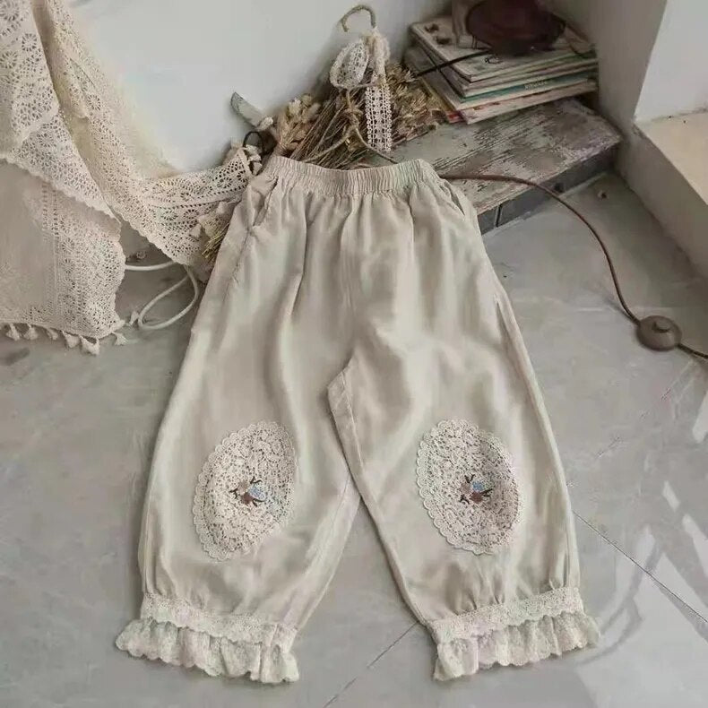 Boho Chic Embroidered Harem Pants - Top Boho