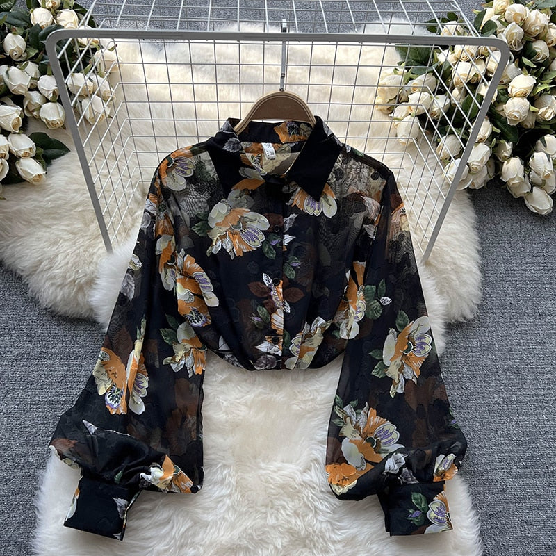 Boho Chiffon Floral Blouse - Top Boho