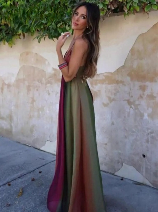 Boho Chic Multicolour Maxi Dress - Top Boho