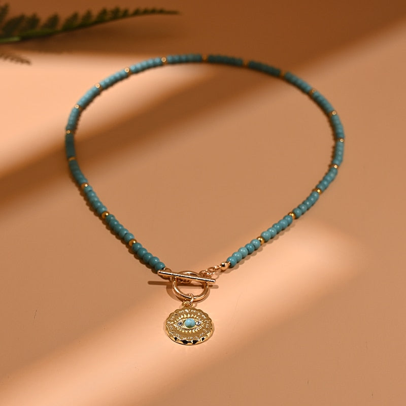 Evil Eyes Beaded Necklaces - Top Boho