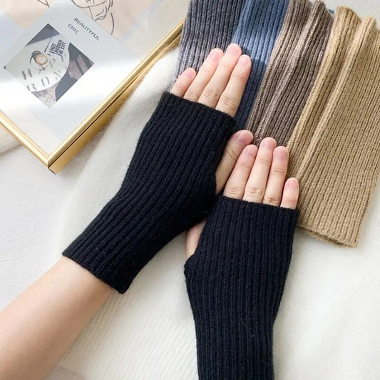 Boho Retro Fingerless Knitted Gloves - Top Boho