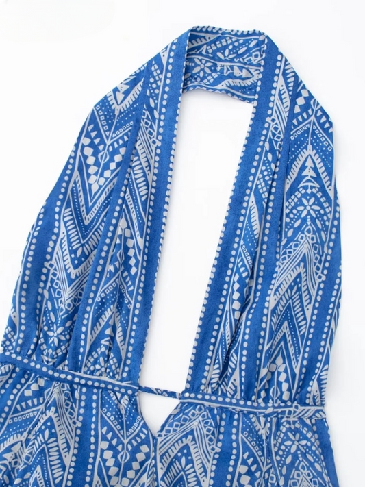 Boho Chic Backless Mini Dress - Top Boho