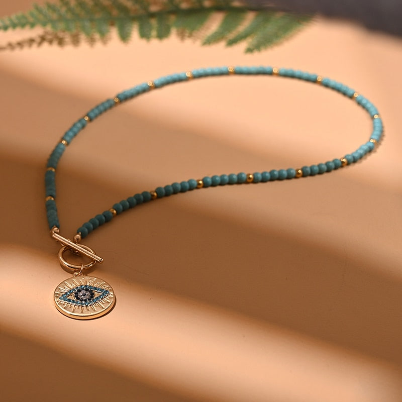 Evil Eyes Beaded Necklaces - Top Boho