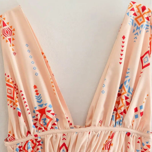 Bohemian Printed Crop Top - Top Boho