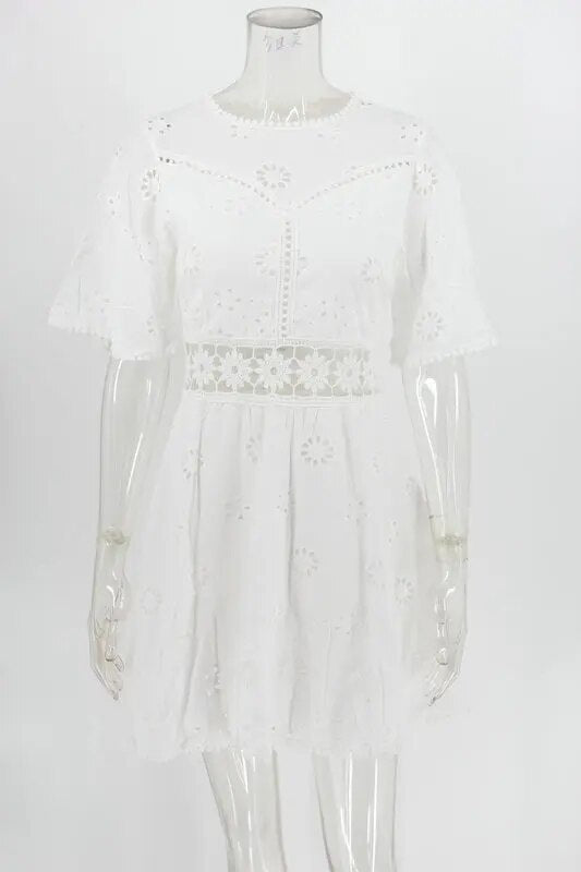 Boho Chic Flare Sleeve Mini Dress - Top Boho