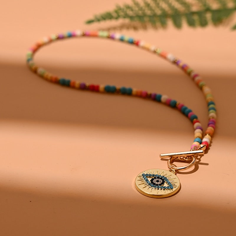 Evil Eyes Beaded Necklaces - Top Boho