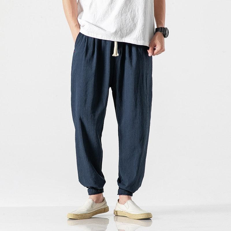 Boho Linen-Cotton Harem Pants - Top Boho