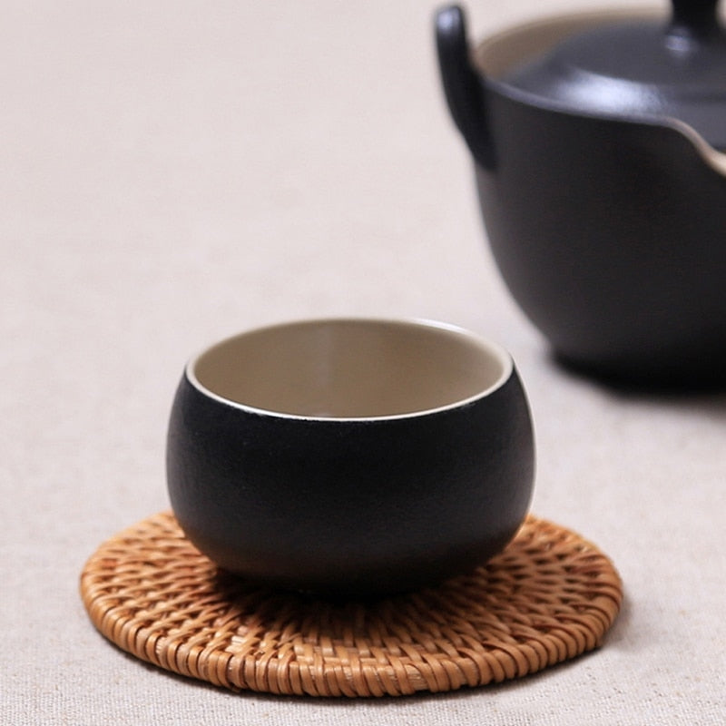 Bohemian Rattan Coasters 6 Pcs