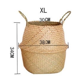Bohemian Seaweed Wicker Basket - Top Boho