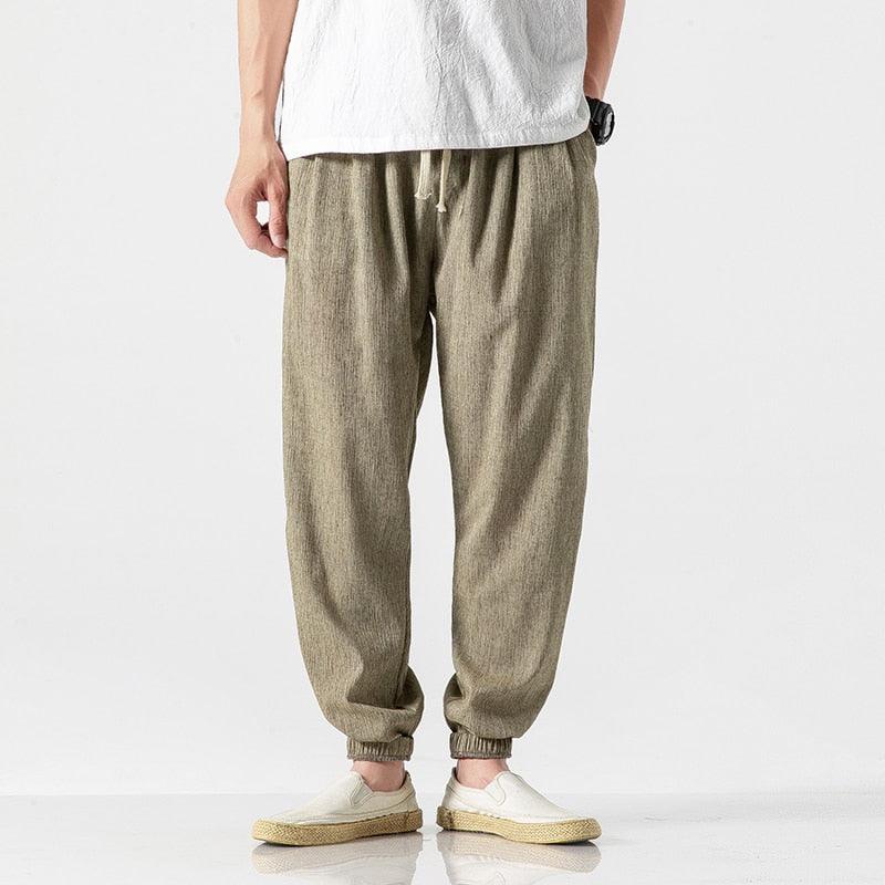 Boho Linen-Cotton Harem Pants - Top Boho
