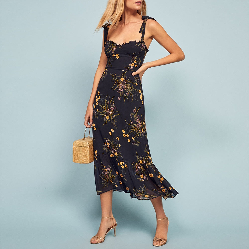 Elegant Floral Boho Maxi Dress - Top Boho