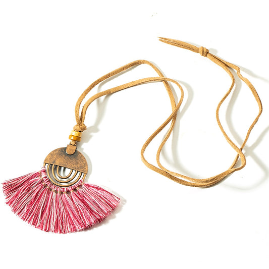 Boho Charm Tassel Pendant Necklace - Top Boho