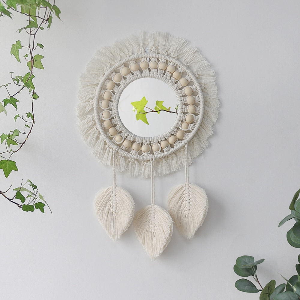 Boho Chic Macrame Round Mirror - Top Boho