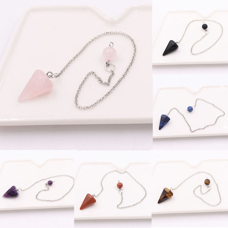 Natural Stones Pendulum Necklace - Top Boho