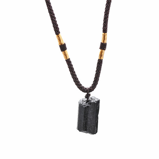 Black Tourmaline Healing Stone Necklace - Top Boho