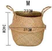 Bohemian Seaweed Wicker Basket - Top Boho