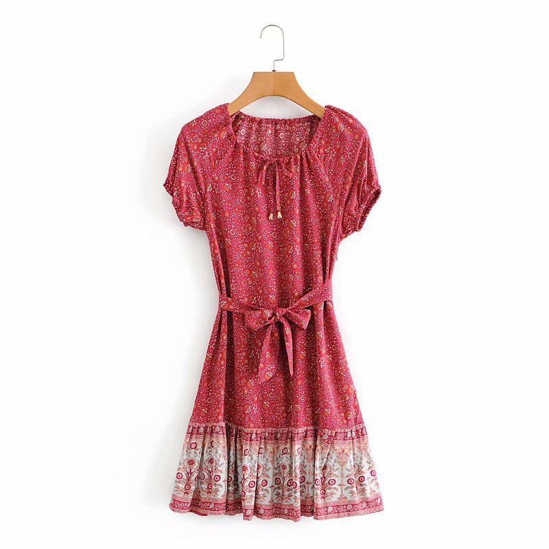 Boho Chic Flared Sleeves Maxi Dress - Top Boho