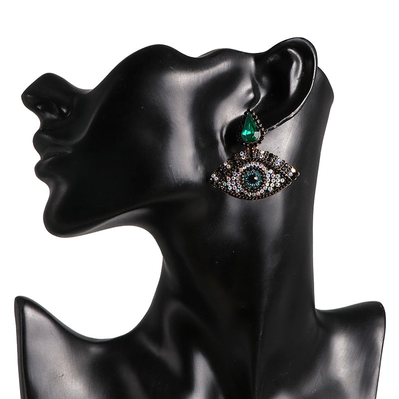 Boho Evil Eye Dangle Earrings