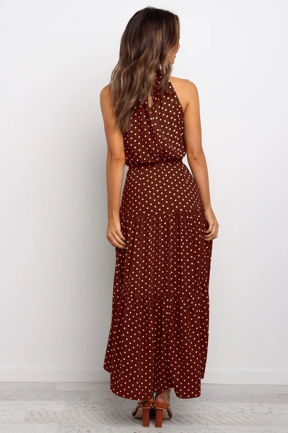 Boho Chic Halter Maxi Dress - Top Boho