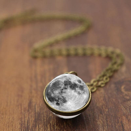 Boho Moon & Galaxy Sphere Necklace - Top Boho