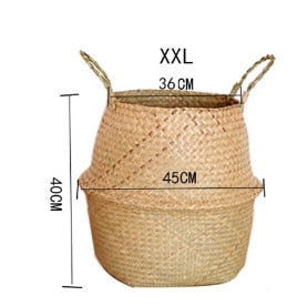 Bohemian Seaweed Wicker Basket - Top Boho