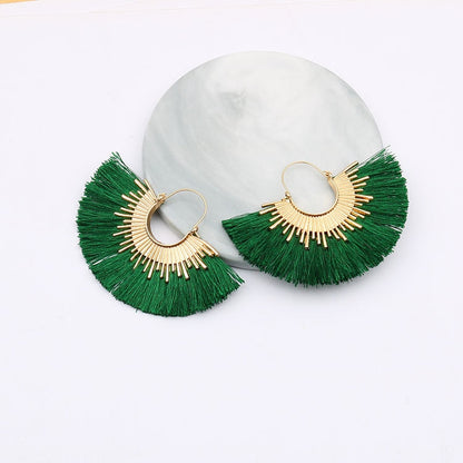 Boho Irregular Round Tassel Earrings - Top Boho