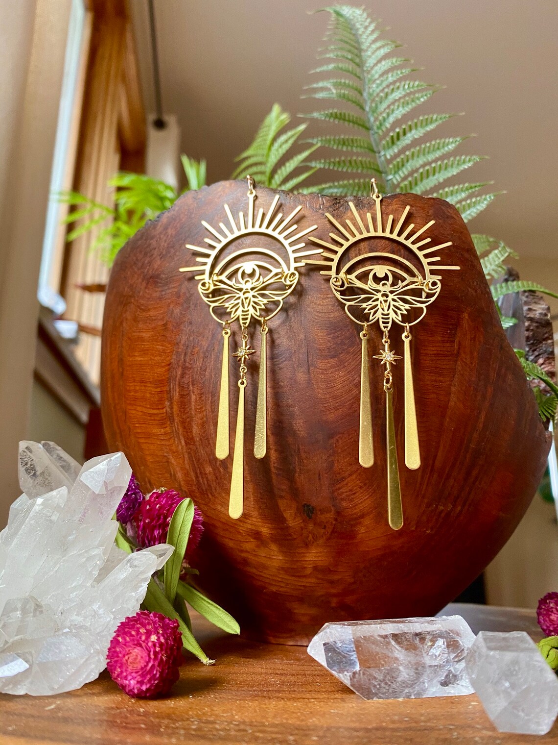 Handmade All Seeing Eye Earrings - Top Boho