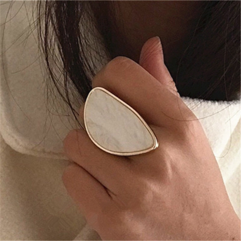 Boho Chic Adjustable Oval Ring - Top Boho