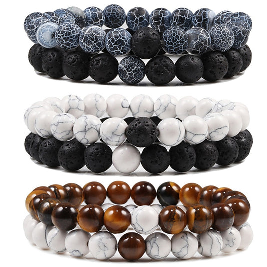 Boho Natural Lava Stone Beaded Bracelets - Top Boho
