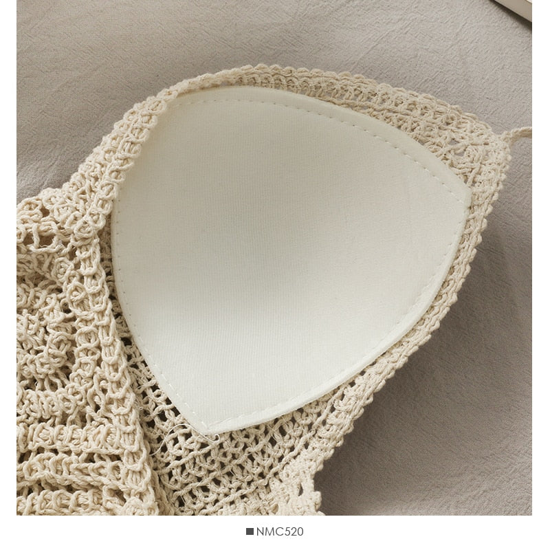Crochet Tassel Halter Neck Crop Top - Top Boho