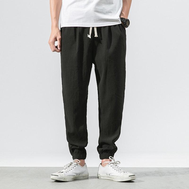 Boho Linen-Cotton Harem Pants - Top Boho