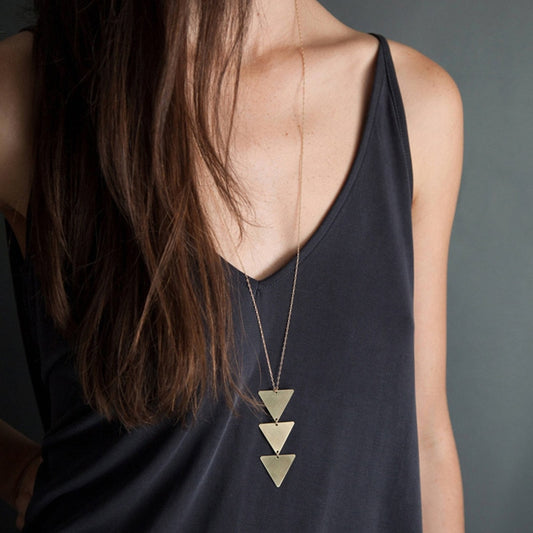 Boho Triangle Long Necklace - Top Boho