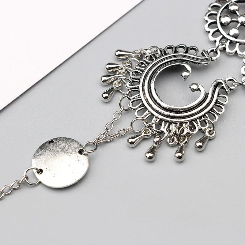 Silver Bohemian Tassel Anklet - Top Boho