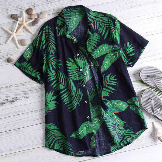 Boho Loose Tropical Printed Shirts - Top Boho