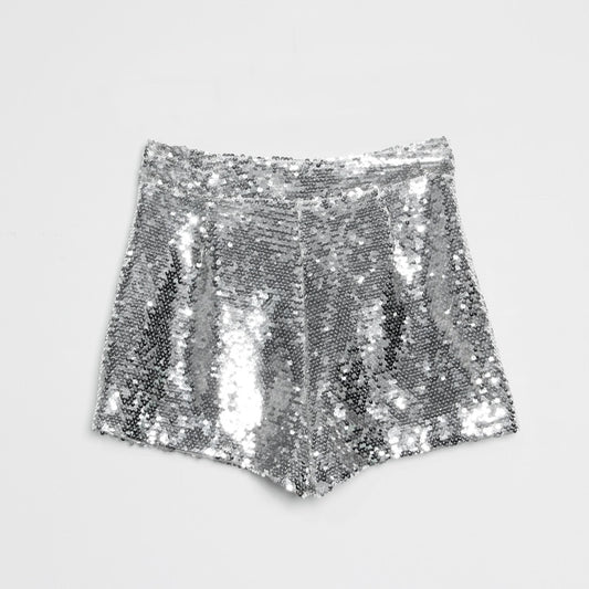 High Waisted Sequin Shorts - Top Boho