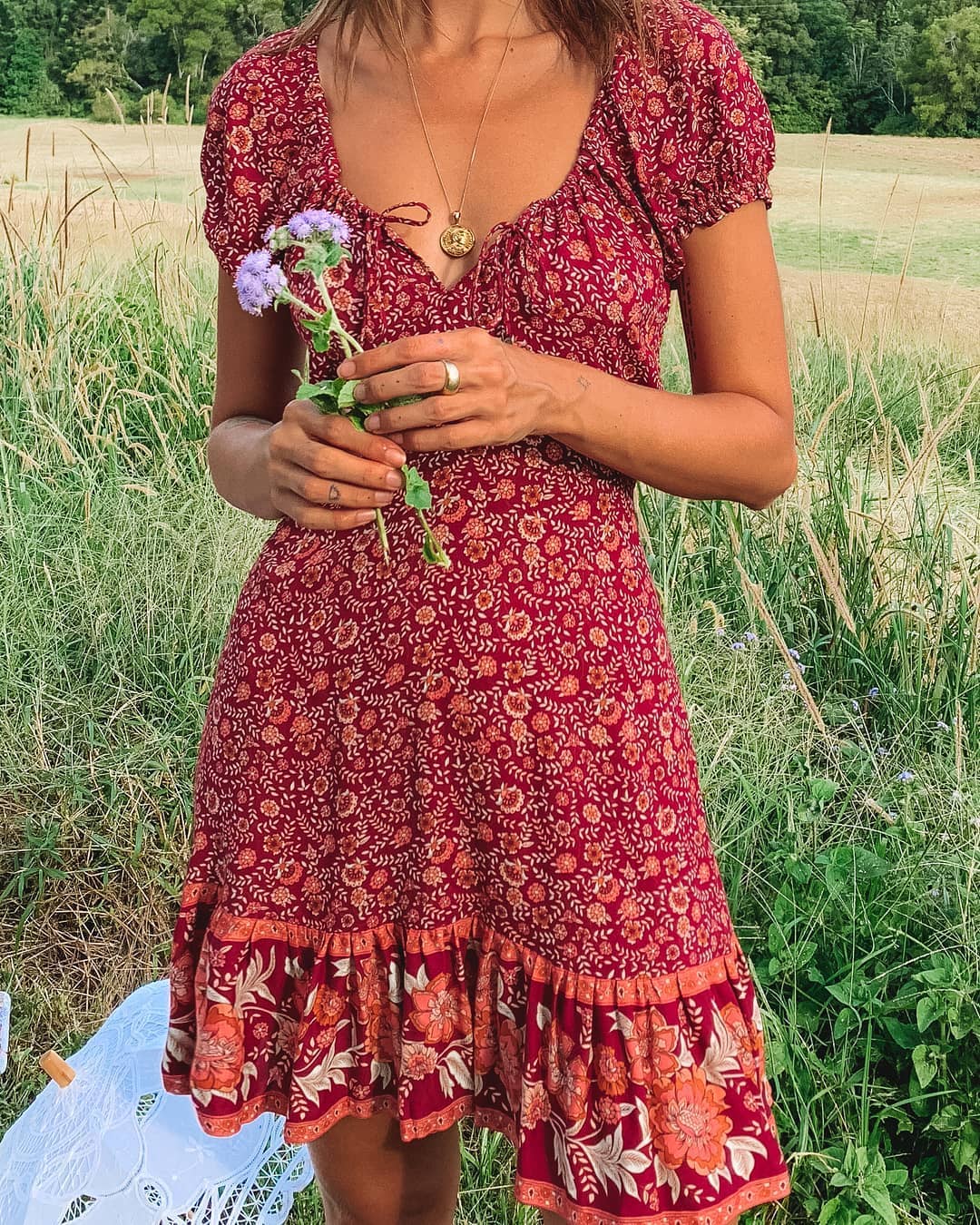 Boho Chic Flared Sleeves Maxi Dress - Top Boho