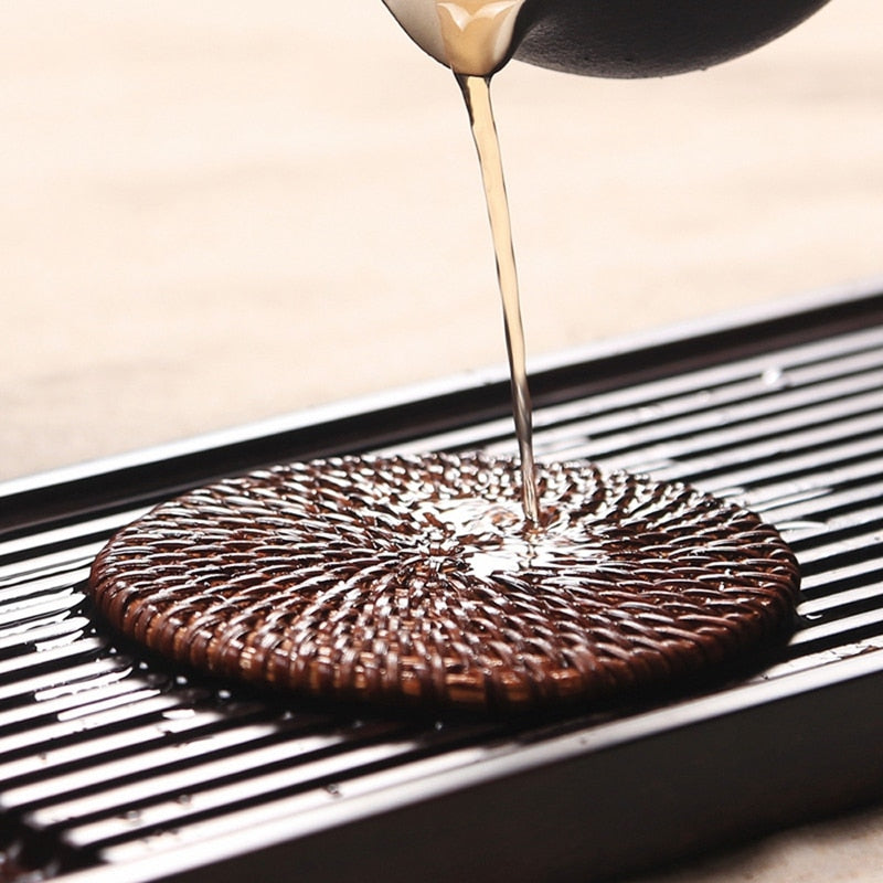 Bohemian Rattan Coasters 6 Pcs