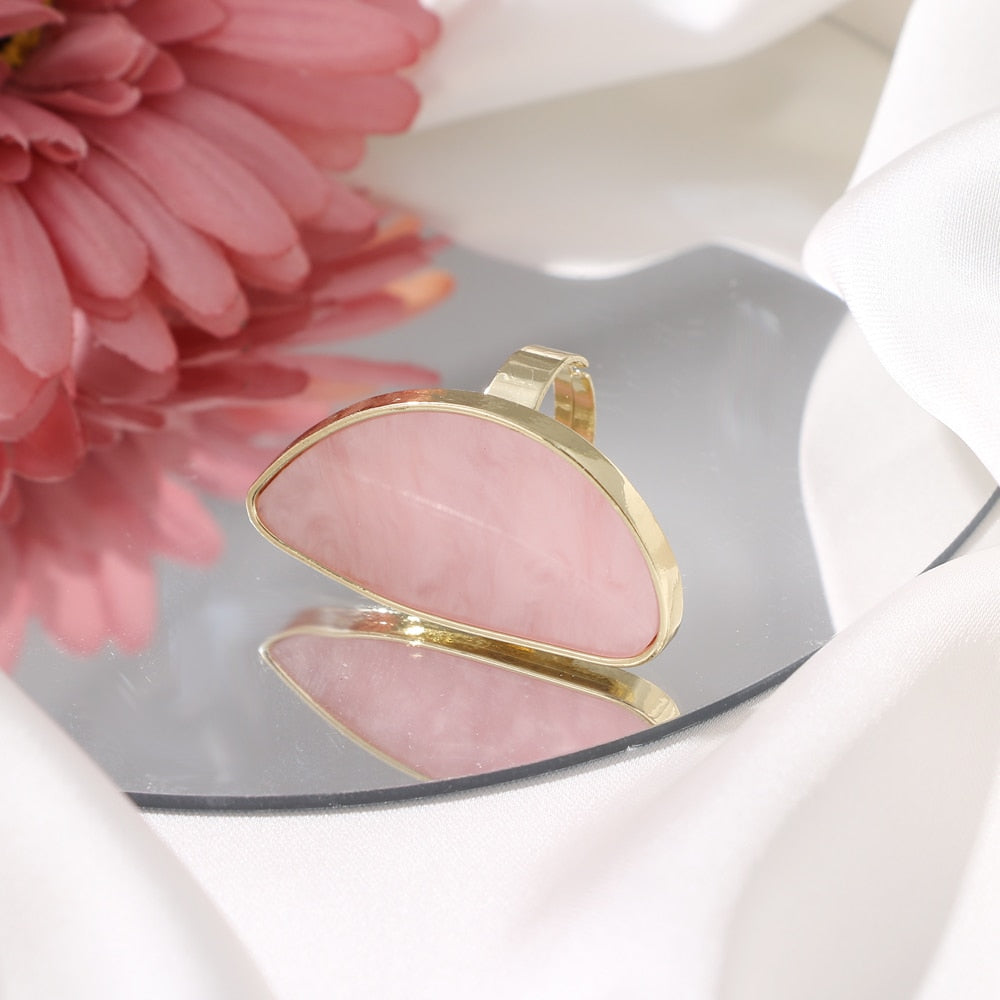 Boho Chic Adjustable Oval Ring - Top Boho