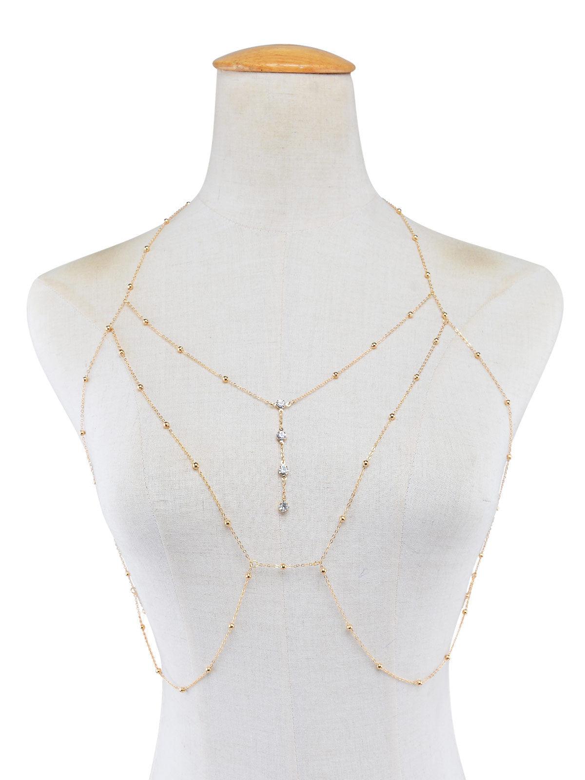 Boho Rhinestones Bra Chain - Top Boho